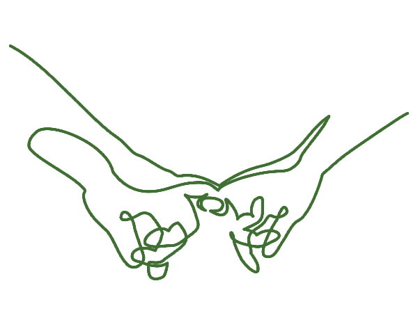 Couple holding hends